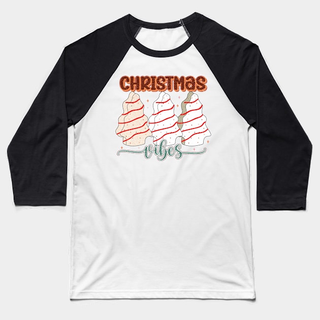 Christmas vibes Baseball T-Shirt by MZeeDesigns